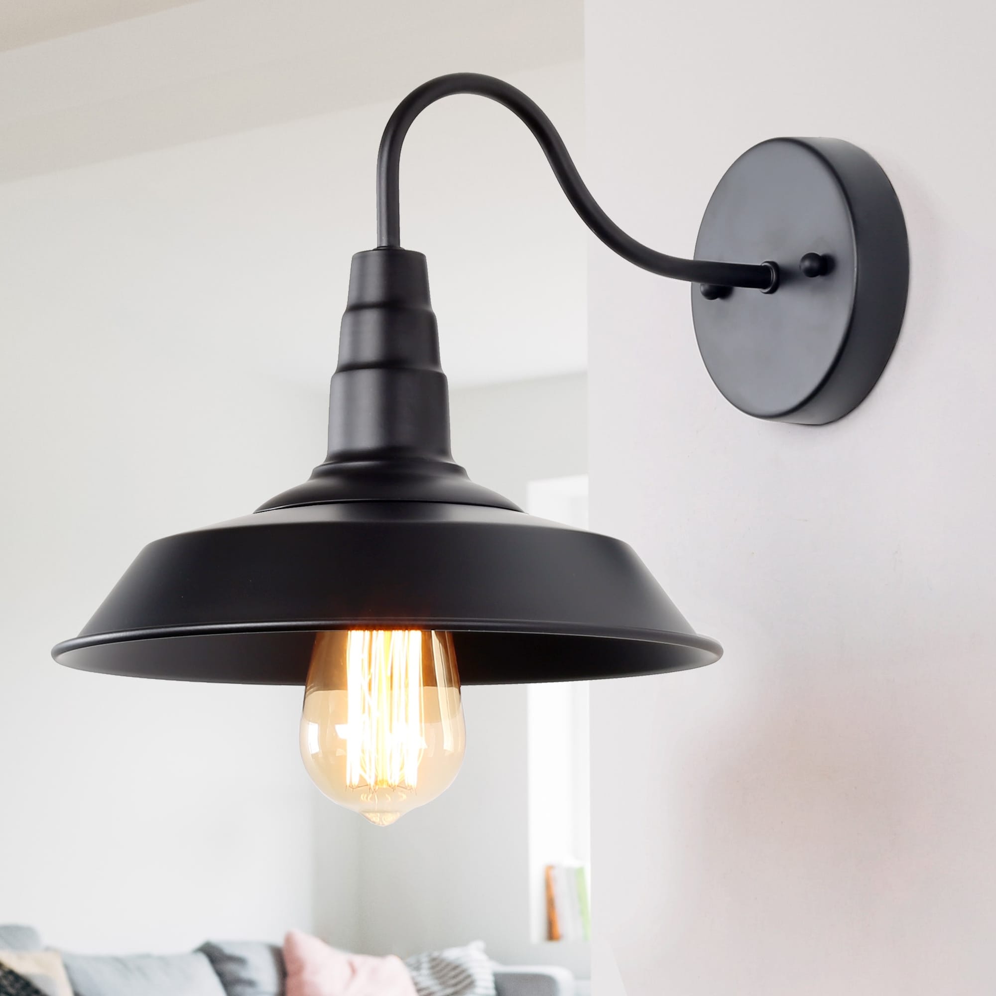 Carbon Loft Laurie Gooseneck Wall Sconces Barn Warehouse Farmhouse Sconces Wall Lighting