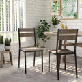 Zachary Industrial Antique Brown Side Chairs Set Of 2 By Foa
