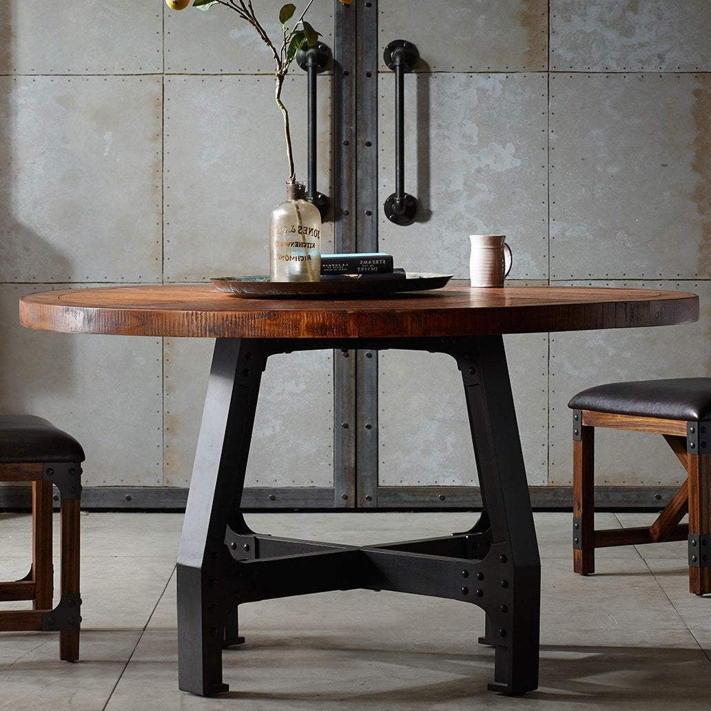 Carbon Loft Magie Amber And Graphite Round Dining Table