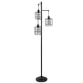 Carbon Loft Memnet 3 Light Caged Cylinder Wire Pendant Floor Lamp