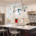 Carbon Loft Miskimins 3 Light Linear Chandeliers Kitchen Light Fixture With Glass Shades
