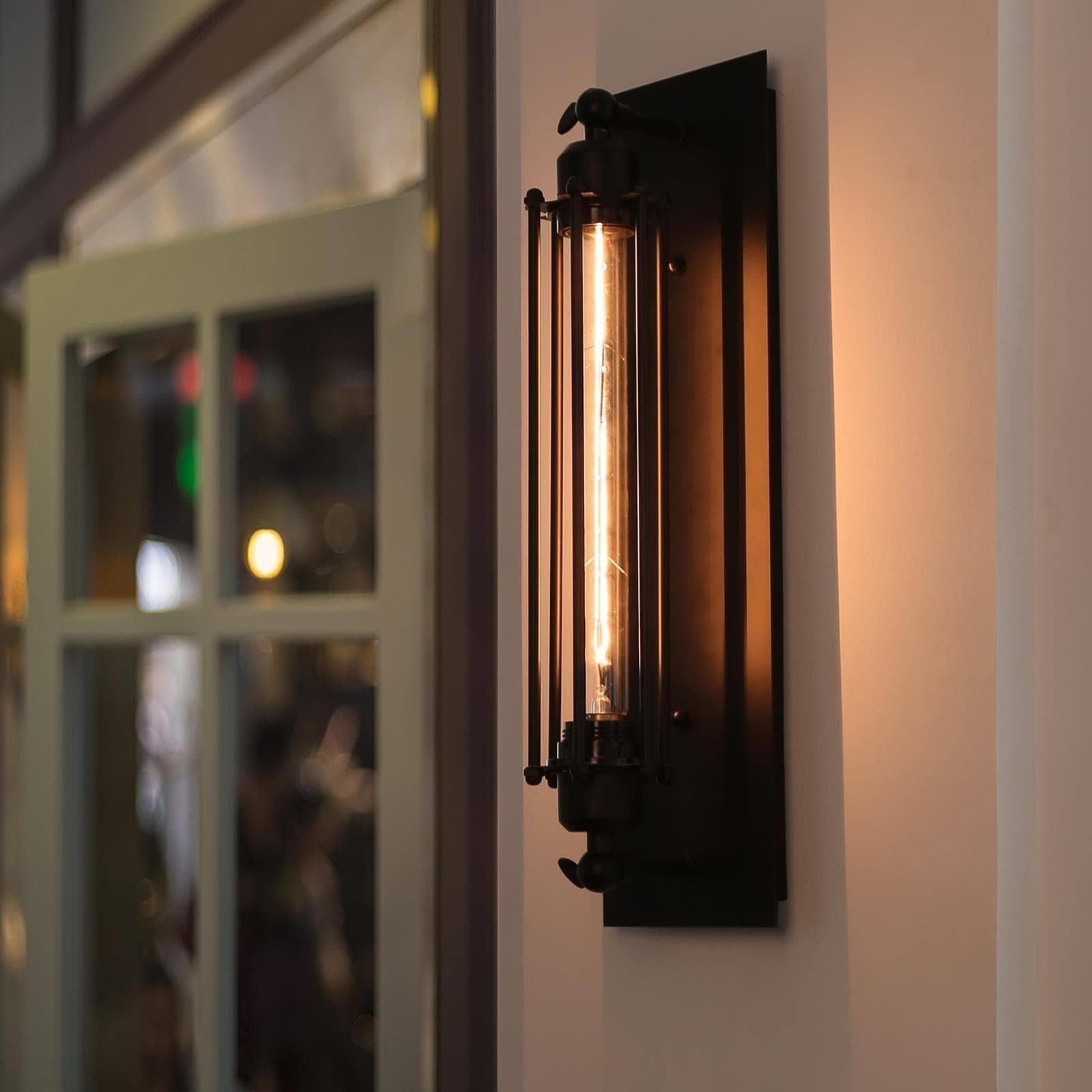 Carbon Loft De Carlo Industrial Wall Lamp Wire Cage Wall Sconces Wall Lamp