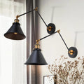 Havenside Home Merida Black Plug In Adjustable Industrial Wall Lamps Set Of 2