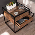 Carbon Loft Opsten Industrial Brown Wood End Table