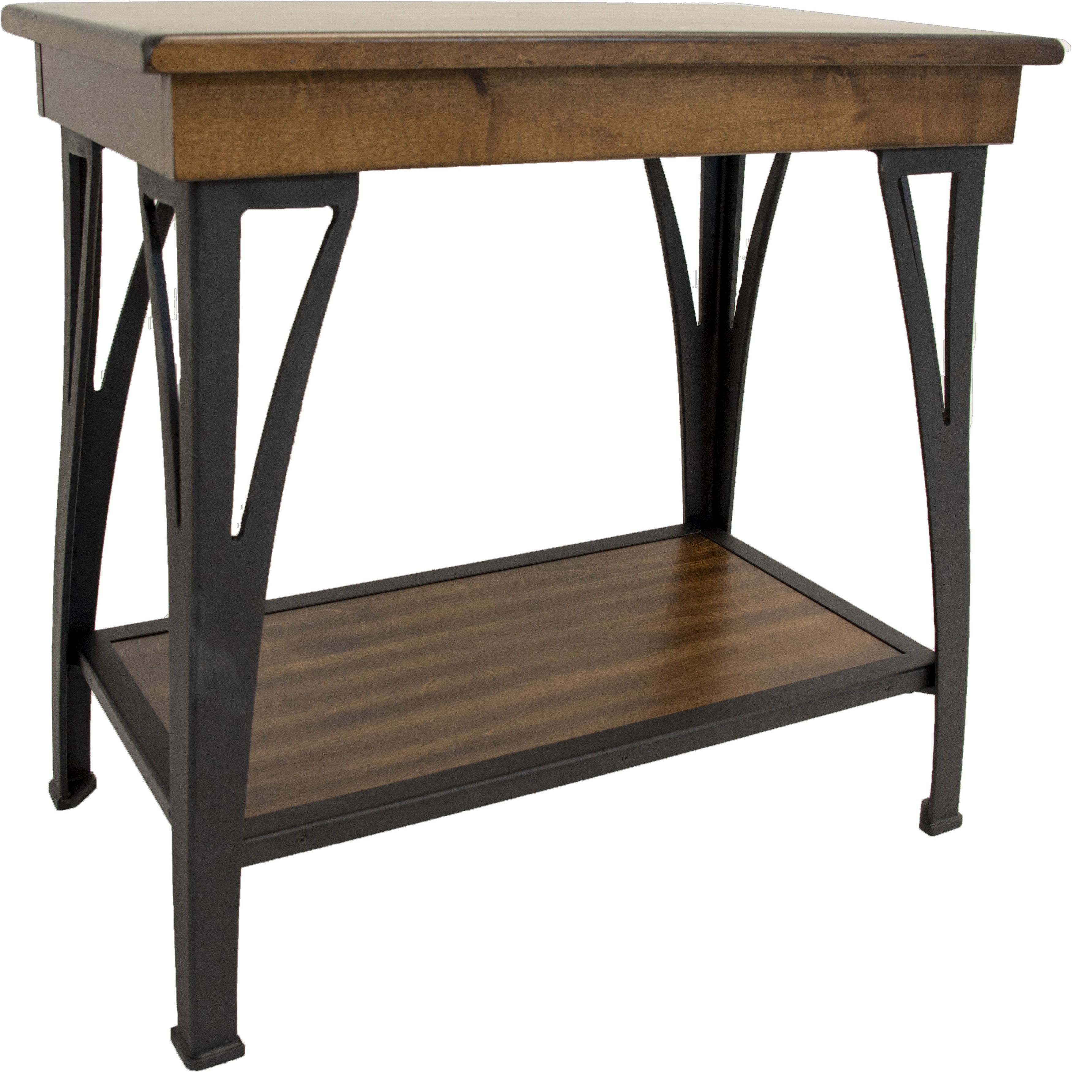 Intercon District Copper 1 Shelf Chairside Table