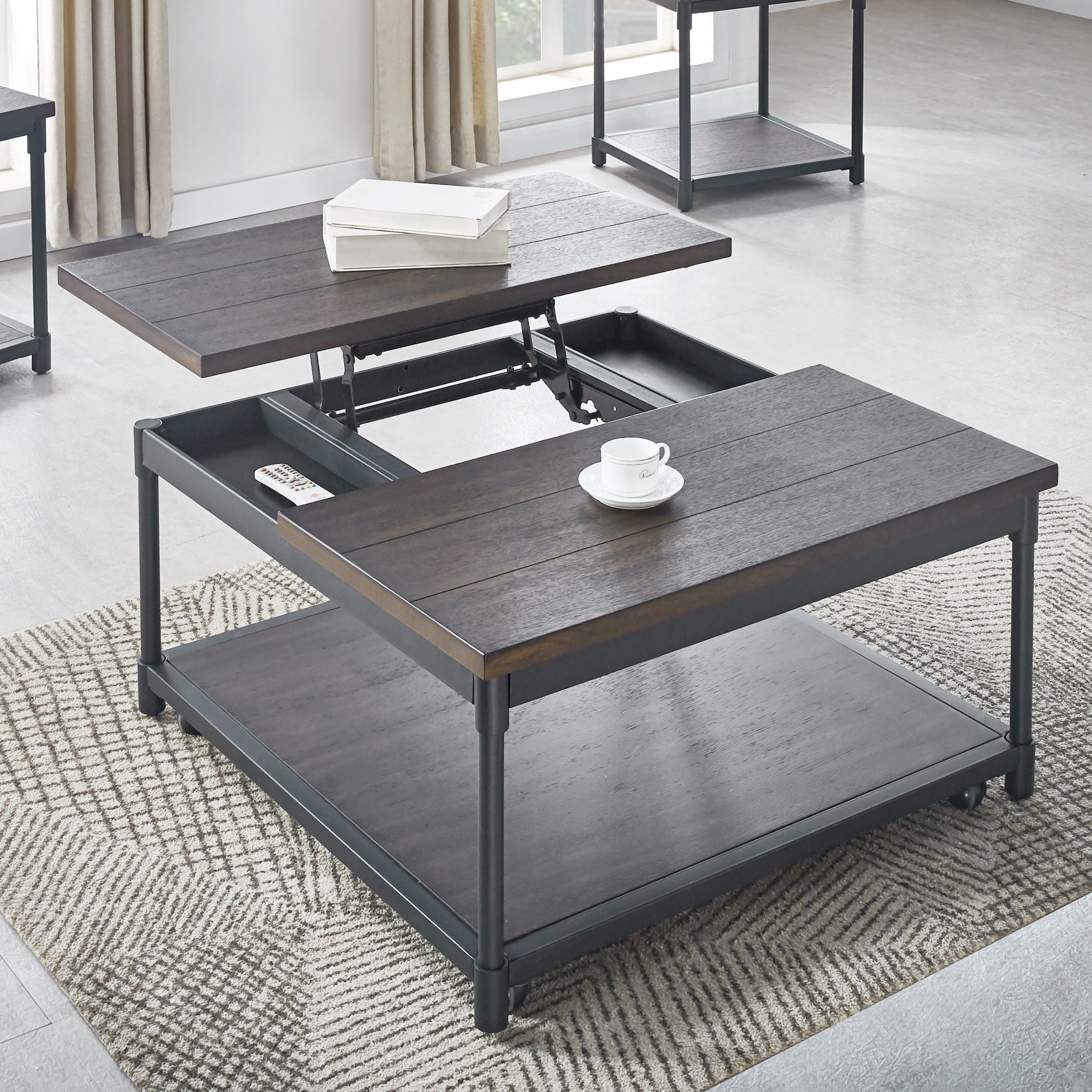 Carbon Loft Pattison Lift Top Square Coffee Table