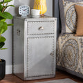 Carbon Loft Rameses French Industrial Silver Metal 1 Door Accent Storage Cabinet