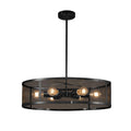 Carbon Loft Sam 6 Light Matte Black Chandelier