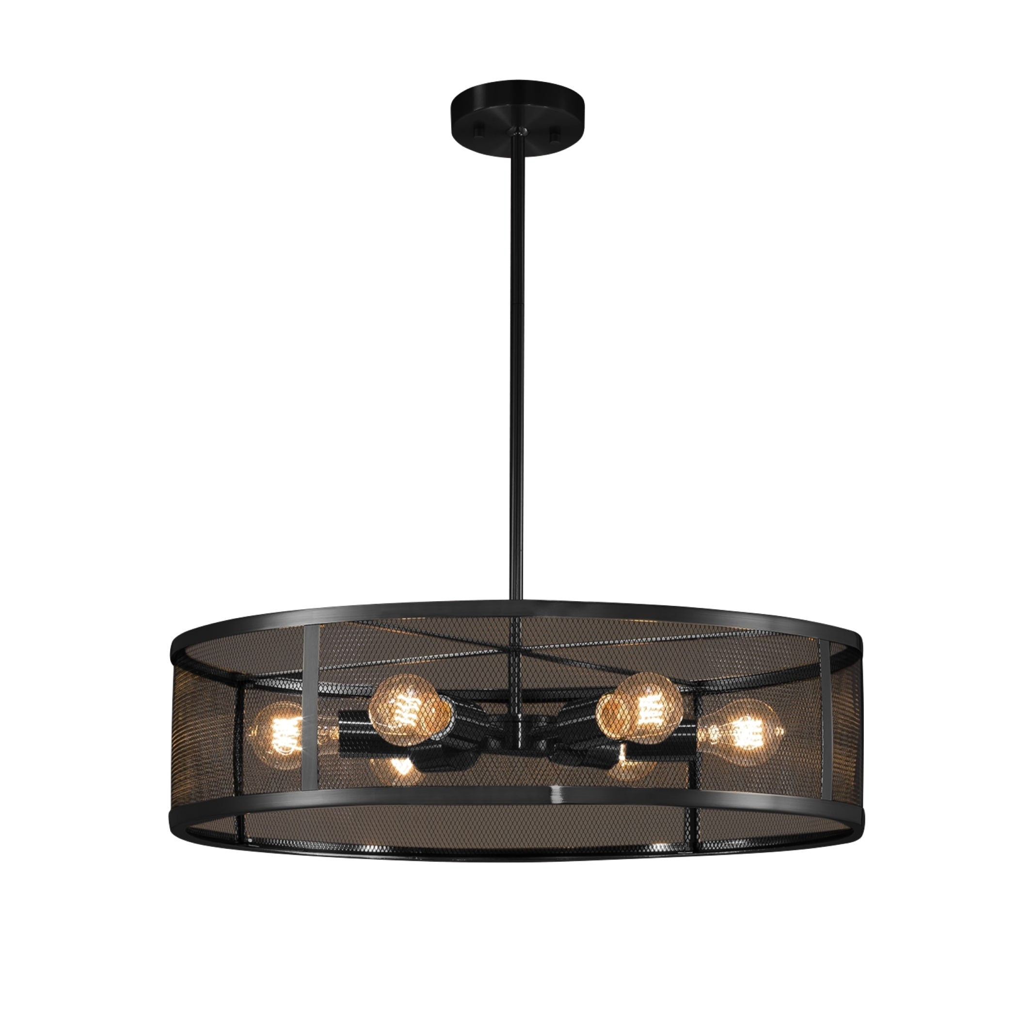 Carbon Loft Sam 6 Light Matte Black Chandelier