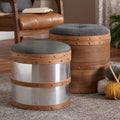 Carbon Loft Schaca Modern And Contemporary Glam 2 Piece Storage Ottoman Set