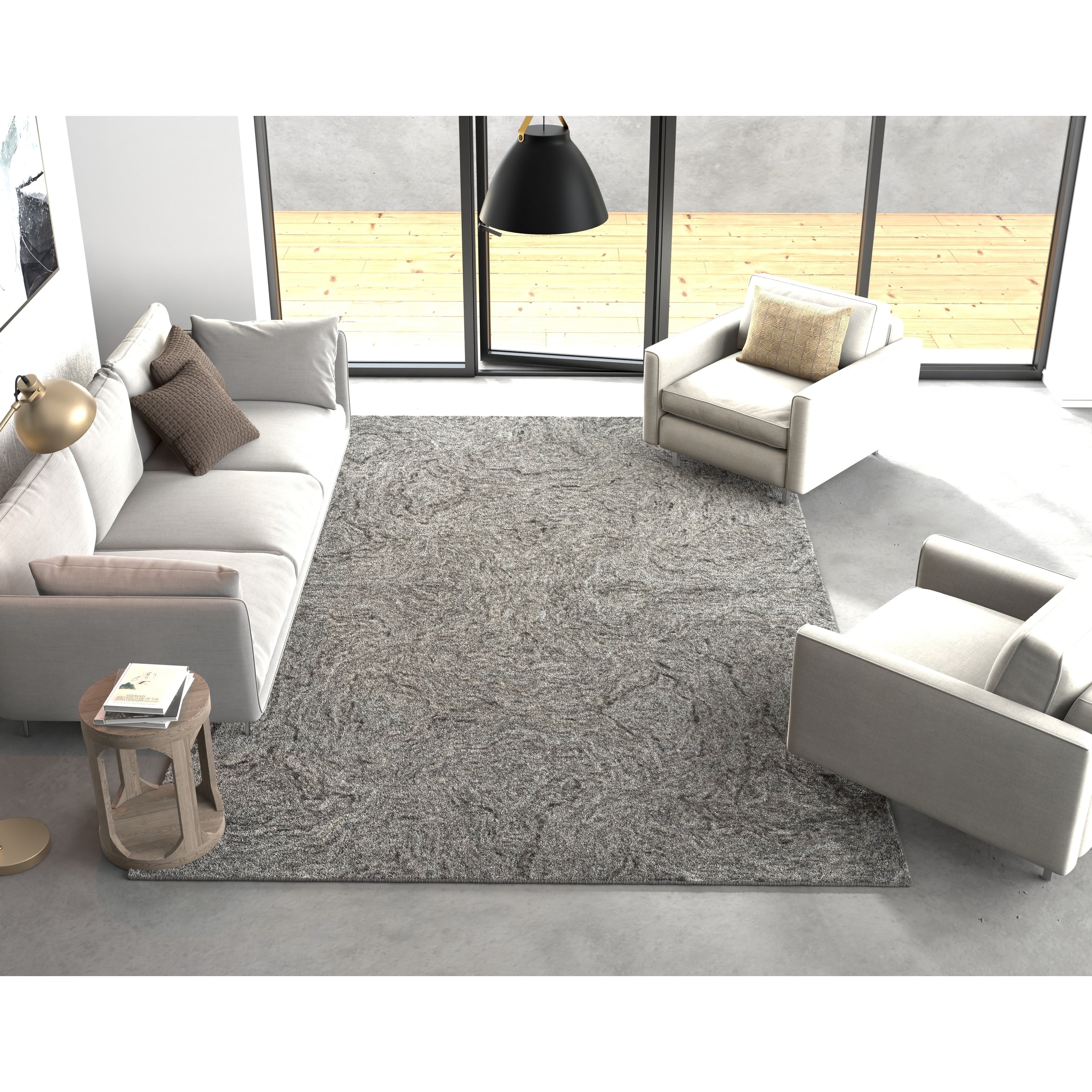 Carbon Loft Streaya Natural Granite Handmade Rug