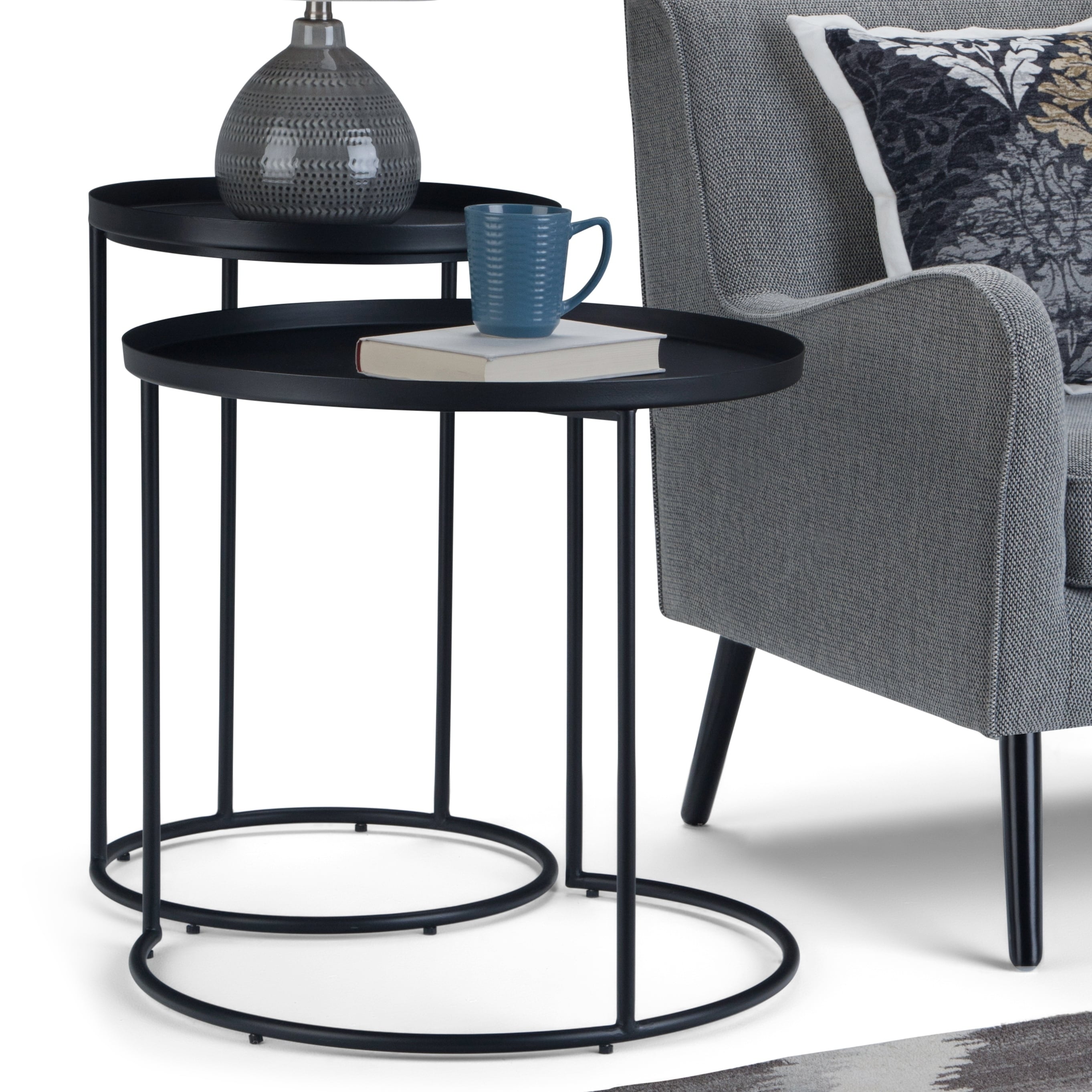 Carbon Loft Towser Metal Nesting 2 Piece Table