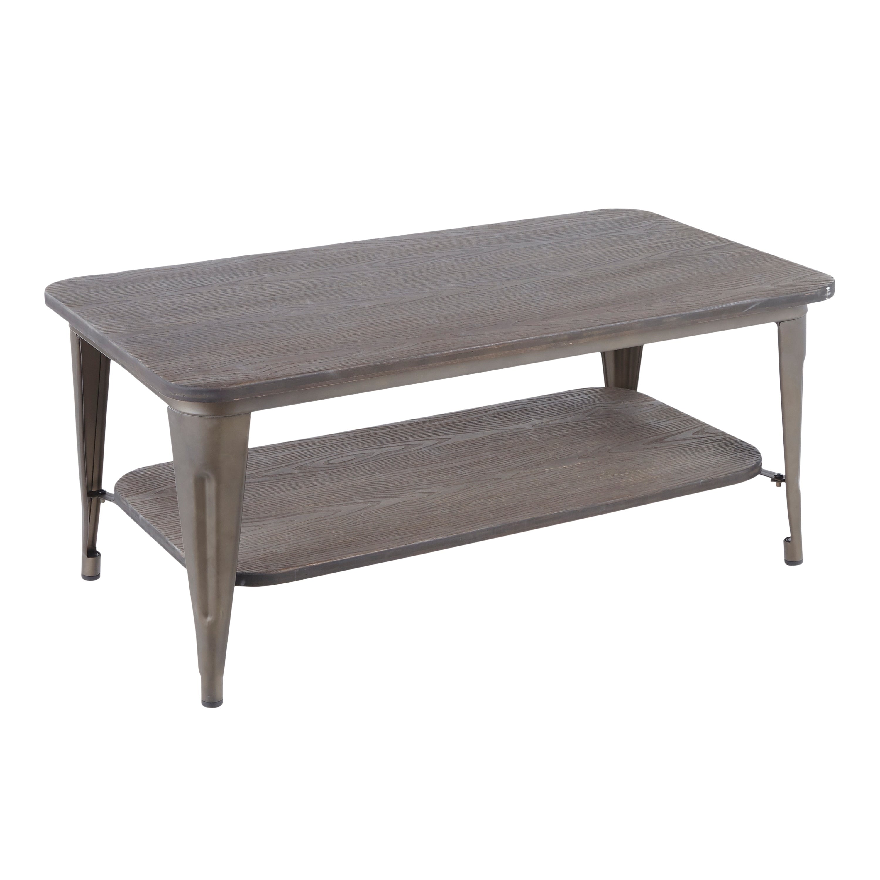 Lumisource Oregon Wood And Metal Industrial Coffee Table