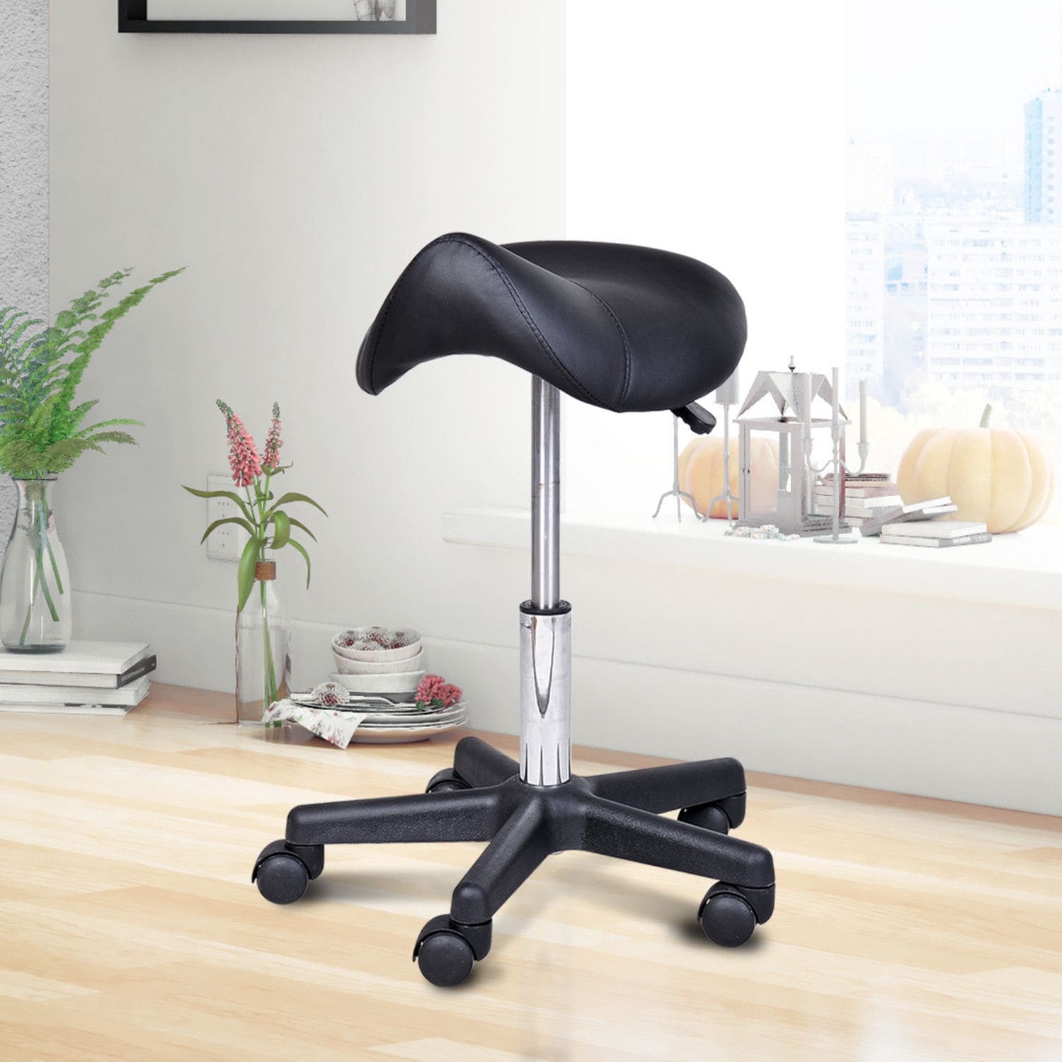 Carbon Loft Wilbur Adjustable Saddle Salon Massage Stool