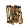 Cardinals Hand Crafted Intarsia Wood Art Wall Hanging 17 X 21 X 2 Inches