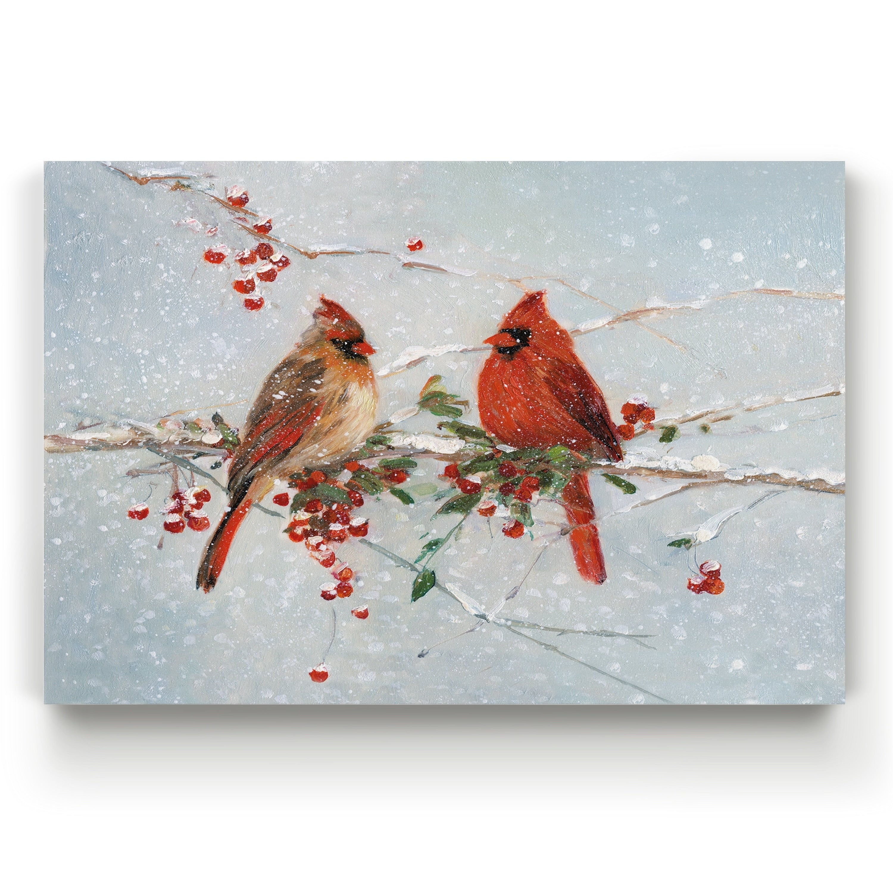 Cardinals In Winter Gallery Wrapped Canvas