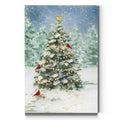 Cardinals And Christmas Premium Gallery Wrapped Canvas Ready To Hang