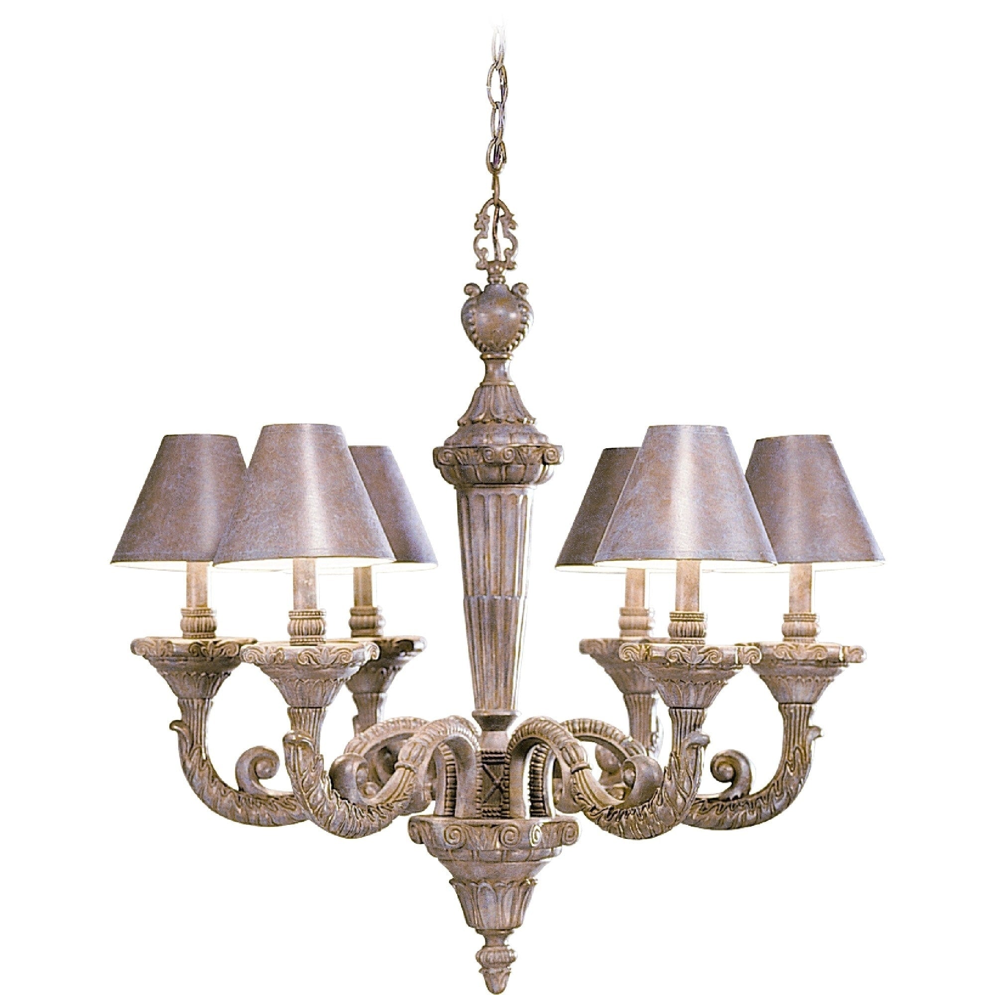 Carena 5 Light Indoor Nickel Hanging Chandelier