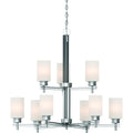 Carena 9 Light Indoor Nickel Chandelier