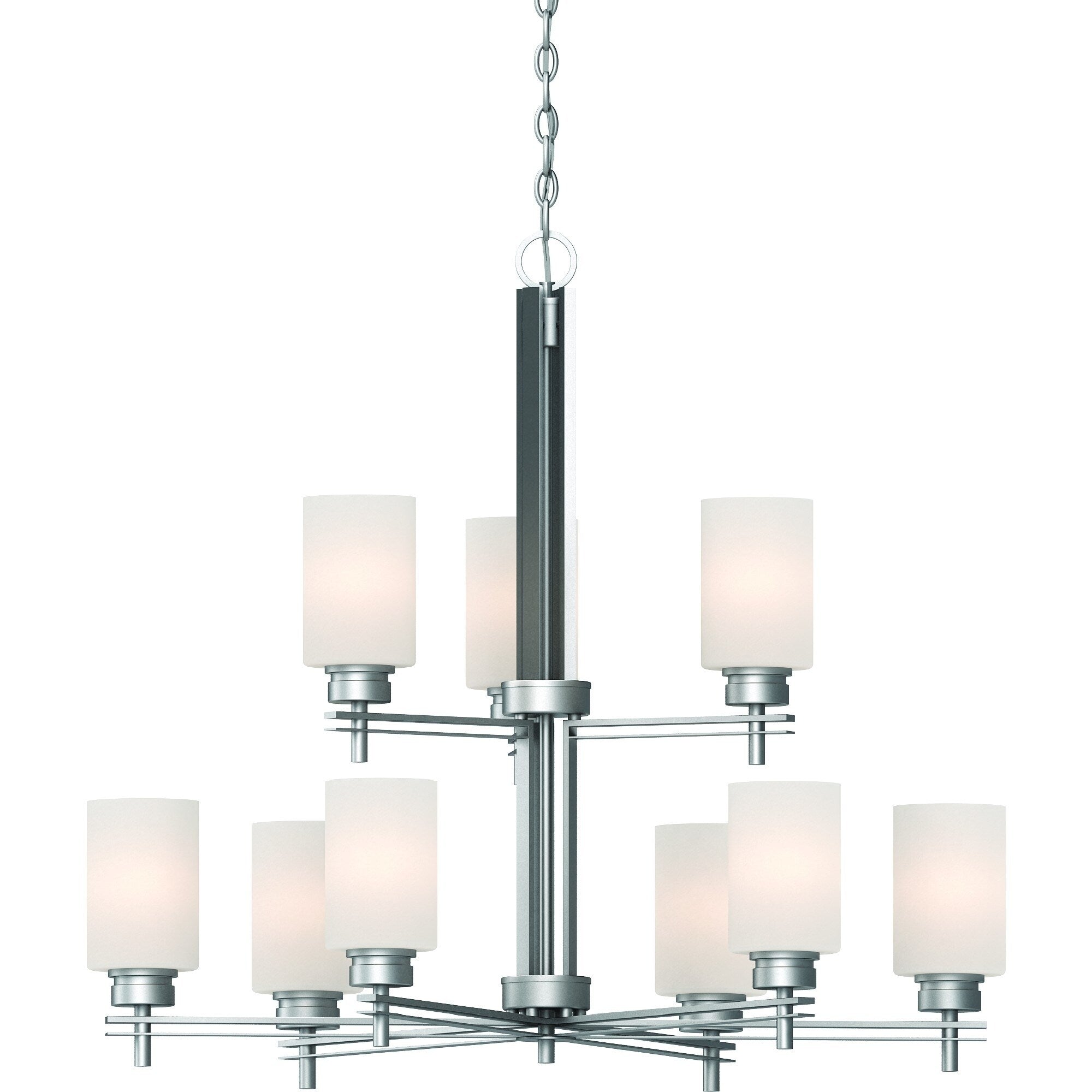 Carena 9 Light Indoor Nickel Chandelier