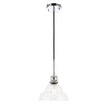 Ivy Terrace Caressa Clear Seeded Glass Metal 8.5 Inch 1 Light Pendant