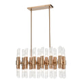 Carisbrooke 28.75 Inch Wide 24 Light Linear Chandelier In Burnished Brass 28.75In W X 9In D X 17.25In H