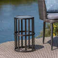 Carlo Outdoor Industrial 11 Inch Ceramic Tile Side Table By Christopher Knight Home