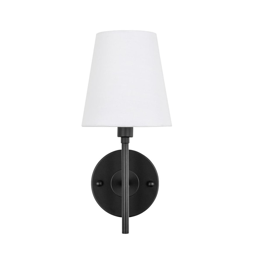 Carlton Metal Base White Shade1 Light Wall Sconce