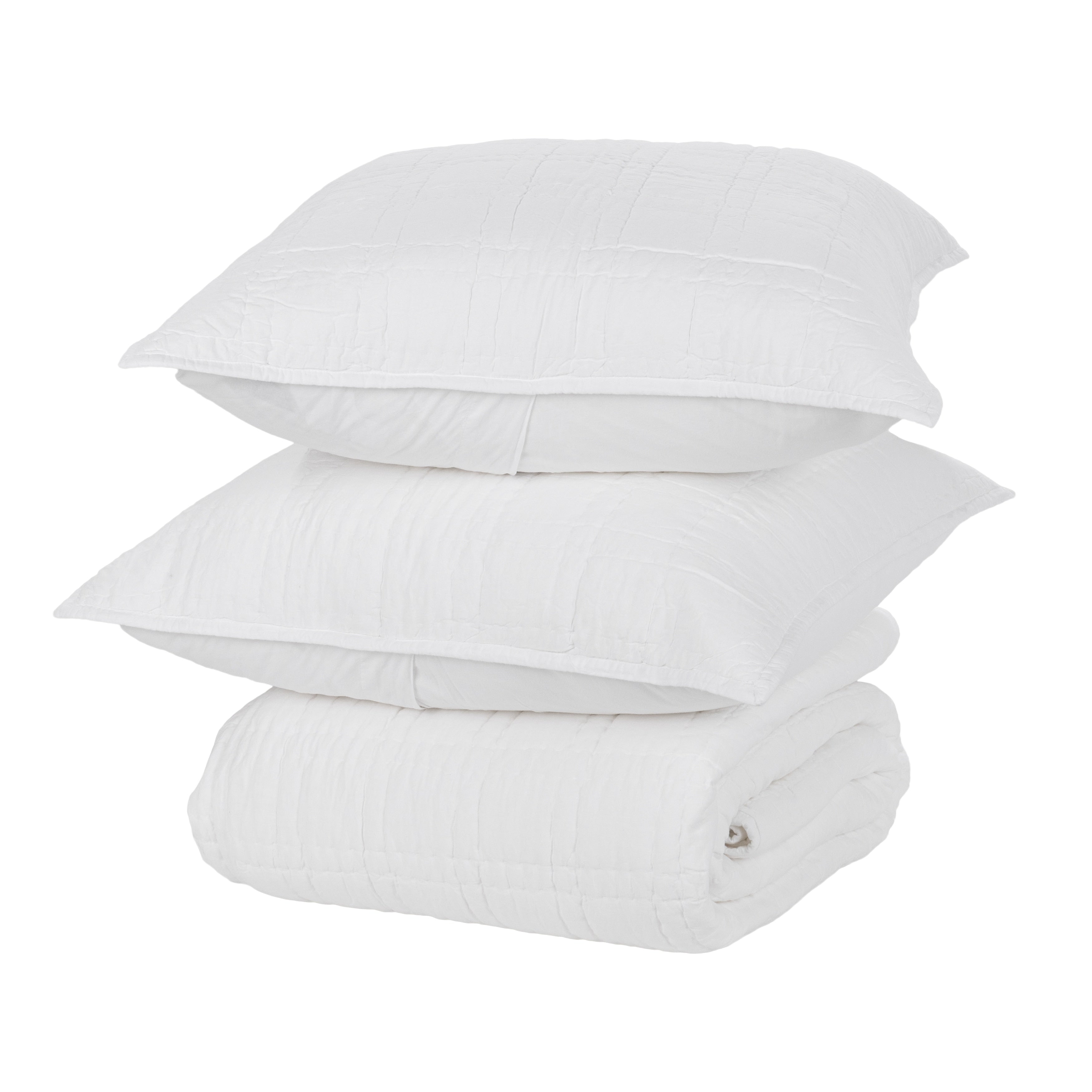 Carly 3 Piece Cotton Fabric Quilt Bedding Set