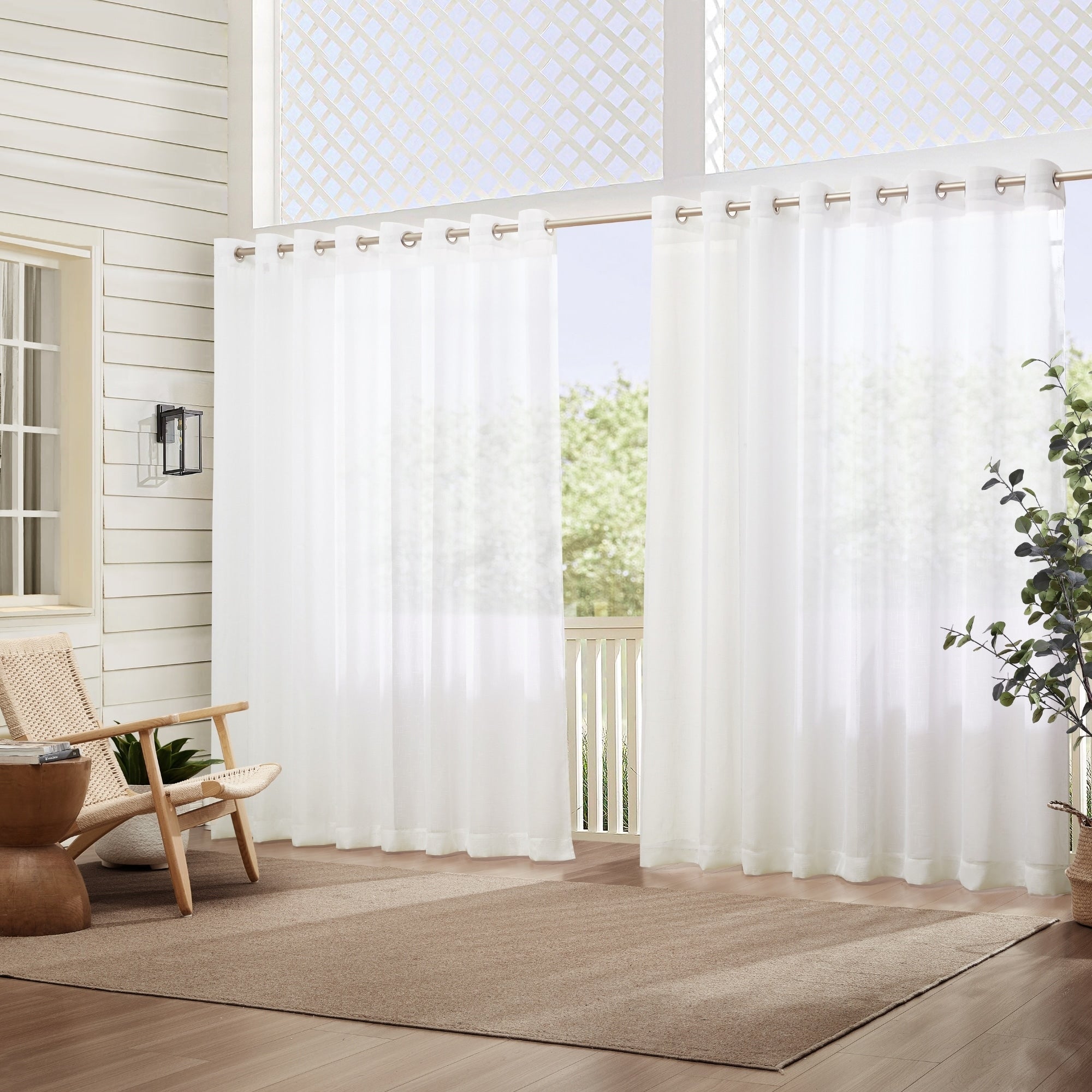 Carmen Sheer Extra Wide Indoor Outdoor Sheer Window Curtain