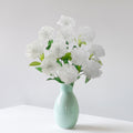 Carnation Artificial Floral Bush Spray 18 White