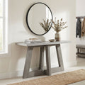 Carolina Chair Table Grey Console Table With Concrete Top And Wood Base 57