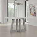 Carolina Chair Table Rectangular Grey Concrete Top Bar Table With Brushed Acacia Base 59 X 35.5 X 35.5