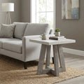 Carolina Chair Table Square Accent Table With Grey Wood Base And Concrete Top 24.6