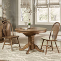 Carolina Crossing Traditional Round Pedestal 3 Pc Dinette Set With Windsor Side Chair