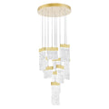 Carolina Led Chandelier With Gold Leaf Finish Gold Leaf