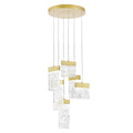Carolina Led Chandelier With Gold Leaf Finish Gold Leaf