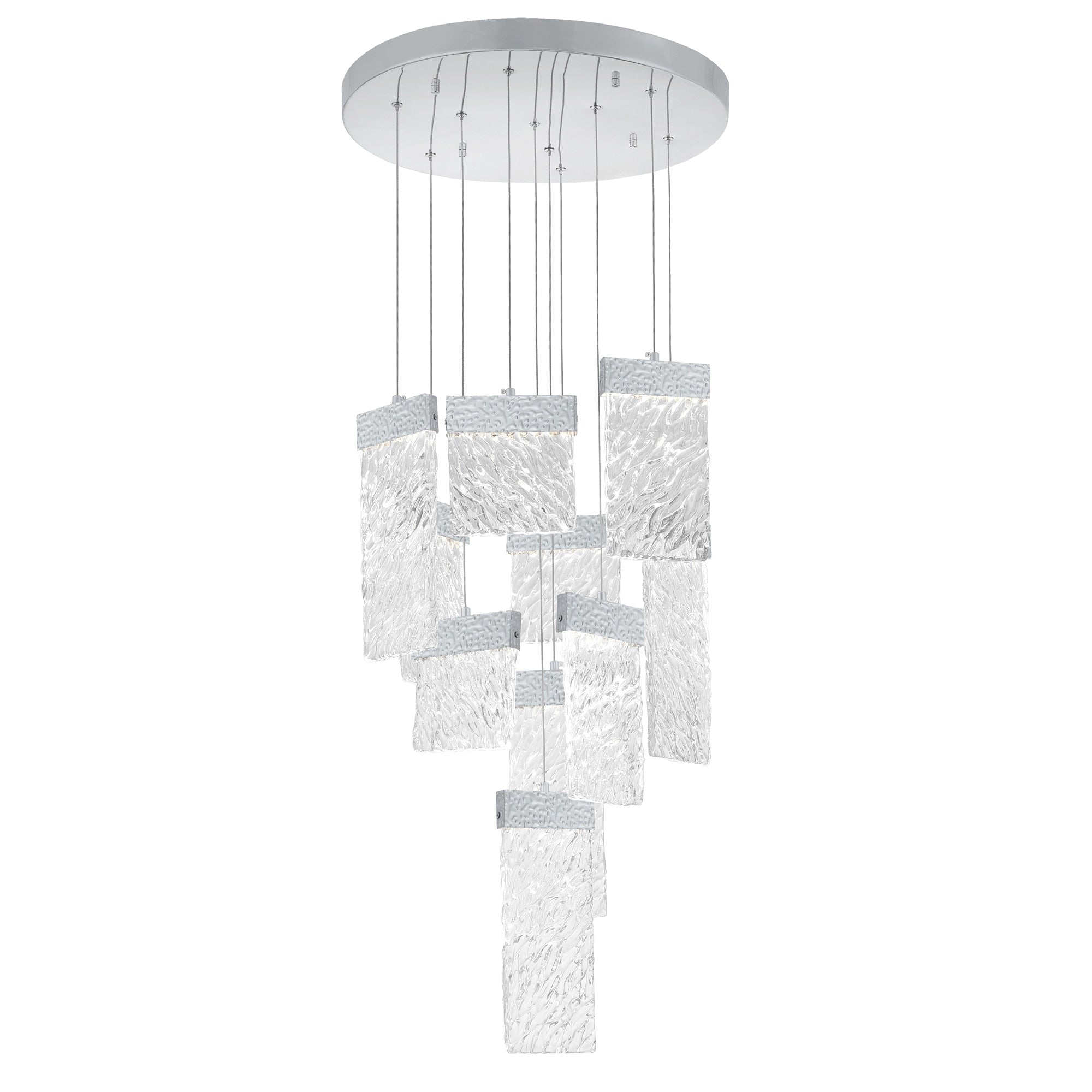 Carolina Led Chandelier With Pewter Finish
