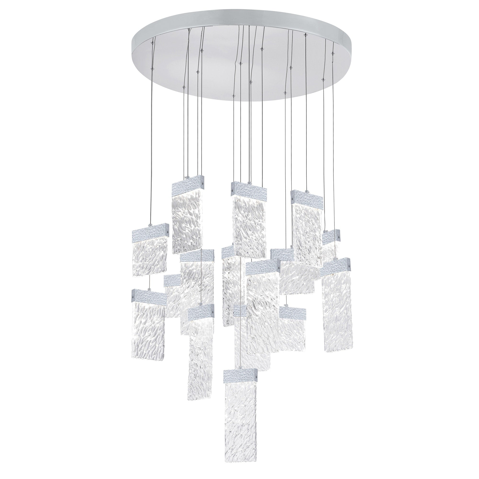 Carolina Led Chandelier With Pewter Finish