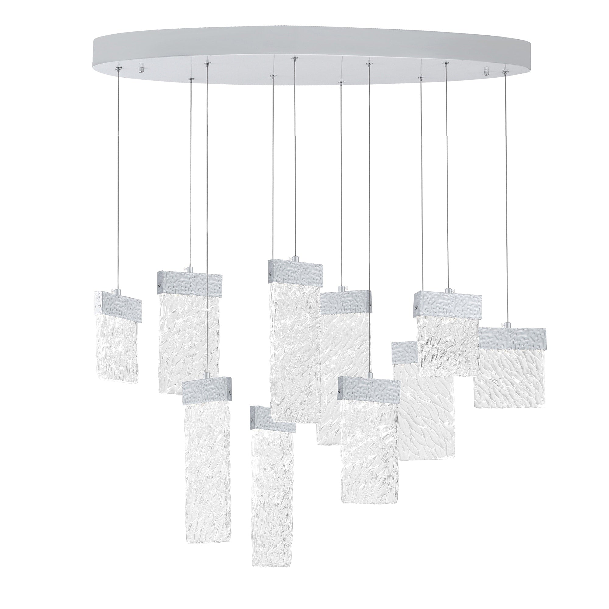 Carolina Led Chandelier With Pewter Finish