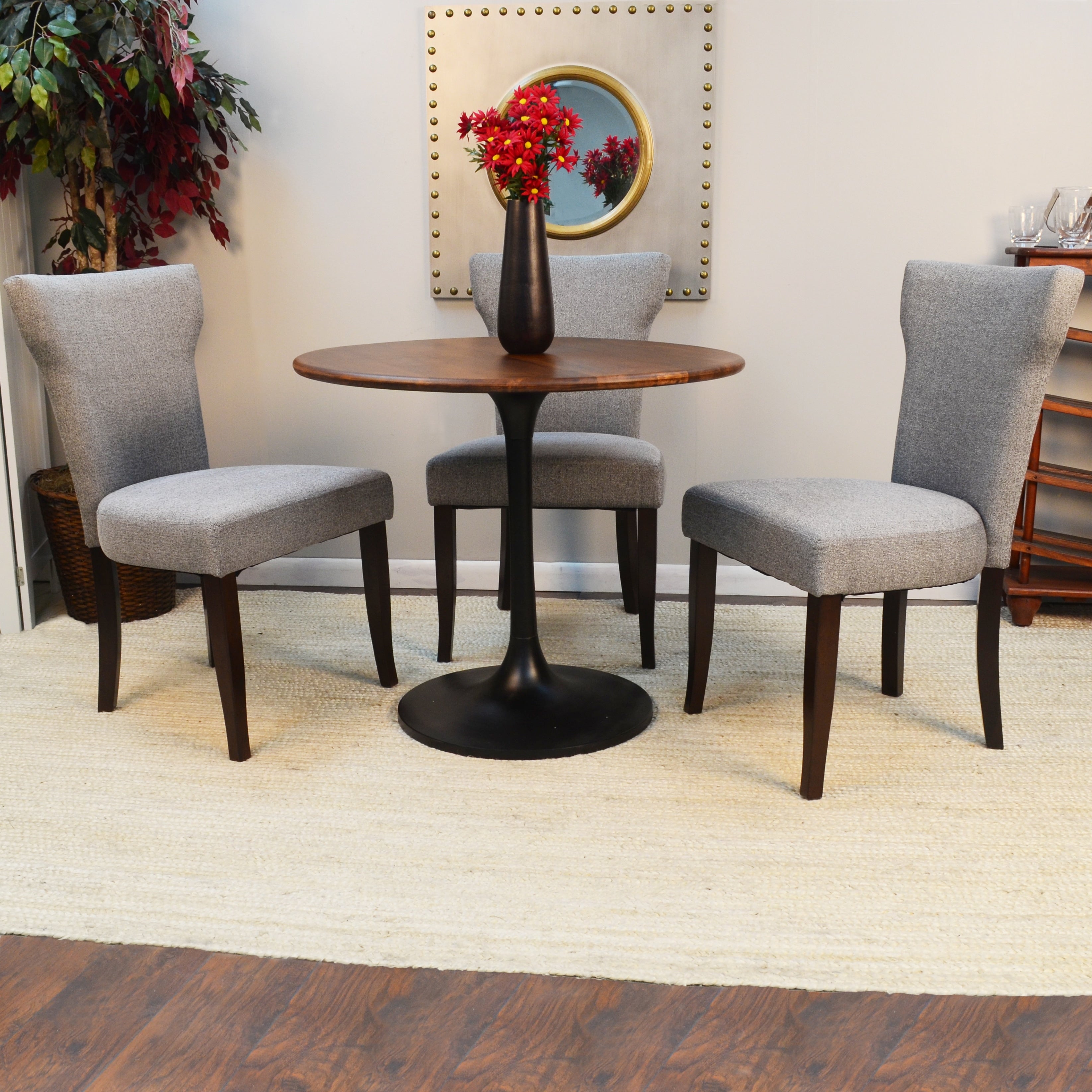 Rayna 36 Inch Round Wood Top Dining Table