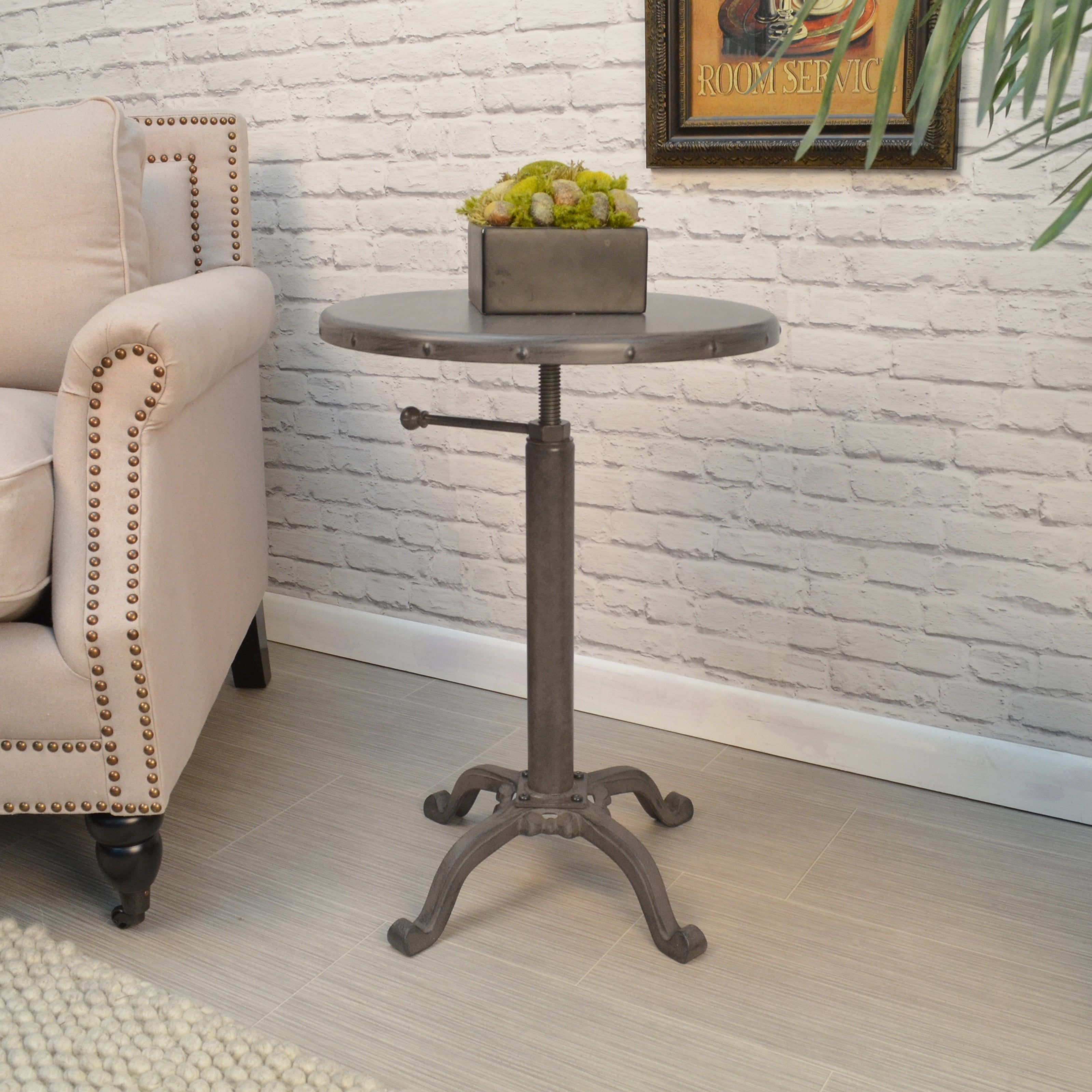 Carbon Loft Howe Industrial Metal Adjustable Vintage Table