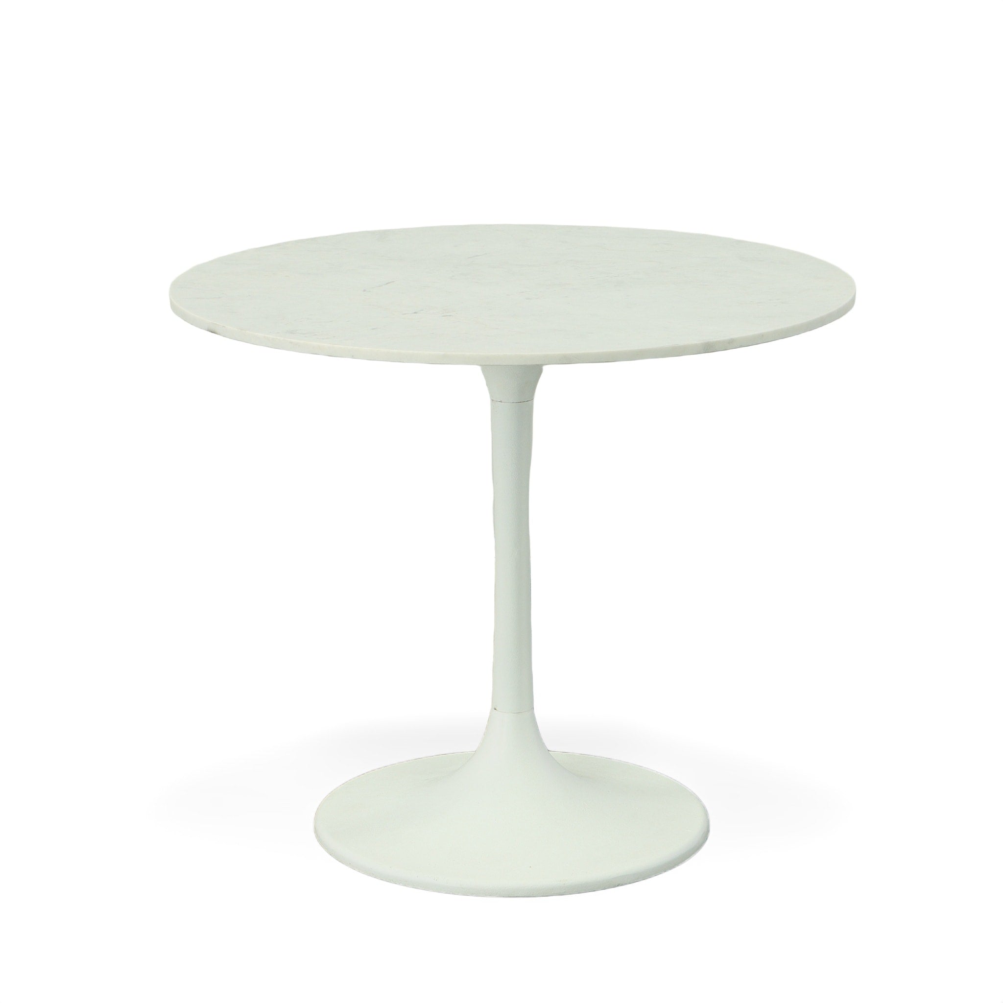 Givseppe 36 Inch Round Marble Top Dining Table