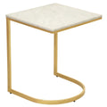 Cashel Accent Table White Gold