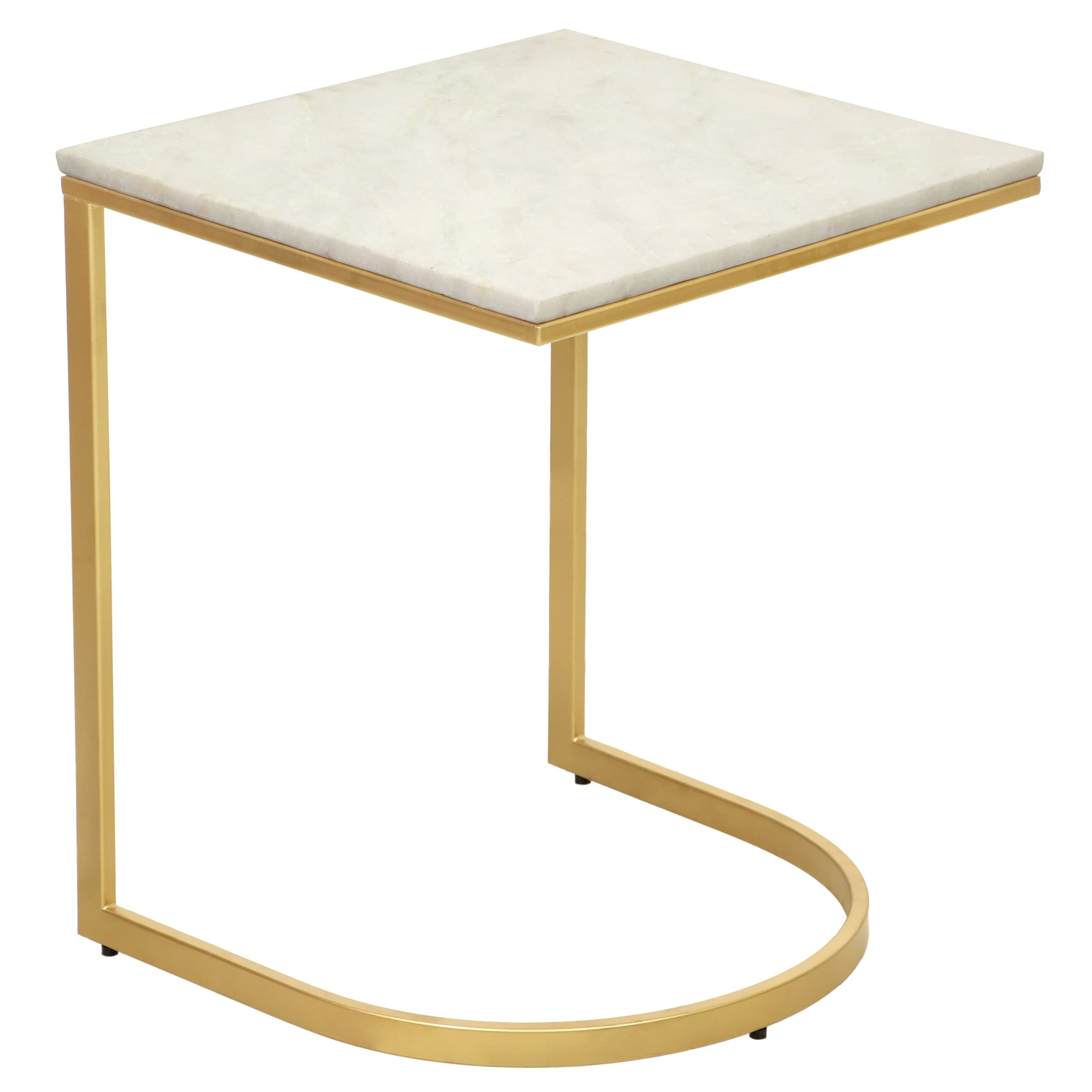 Cashel Accent Table White Gold