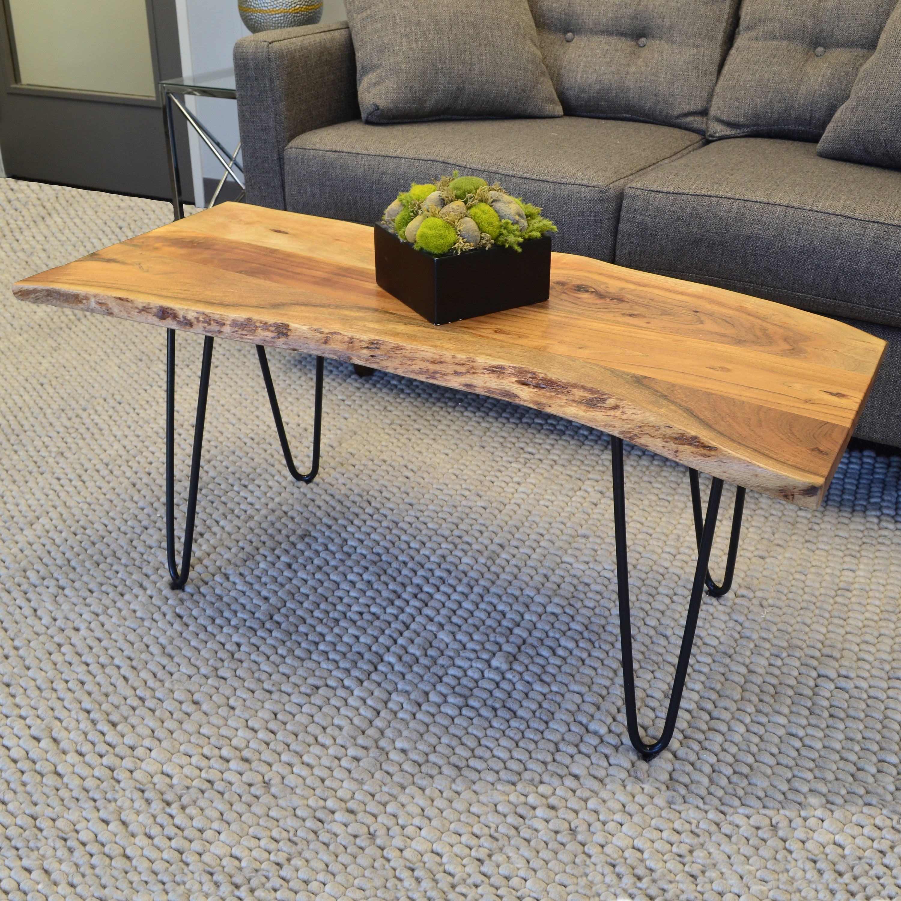 Mila Live Edge Coffee Table Bench