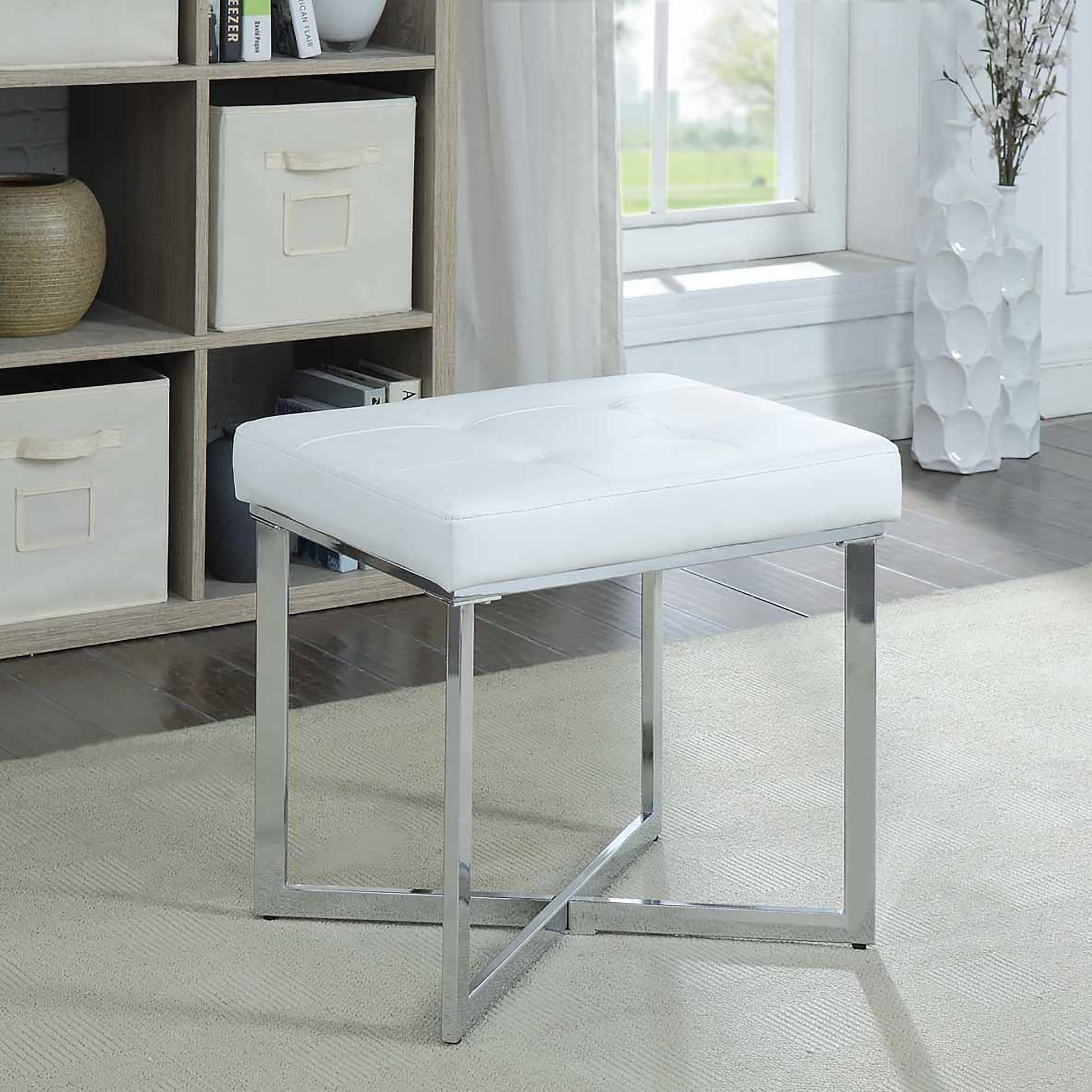 Silver Orchid Bara Vanity Bench
