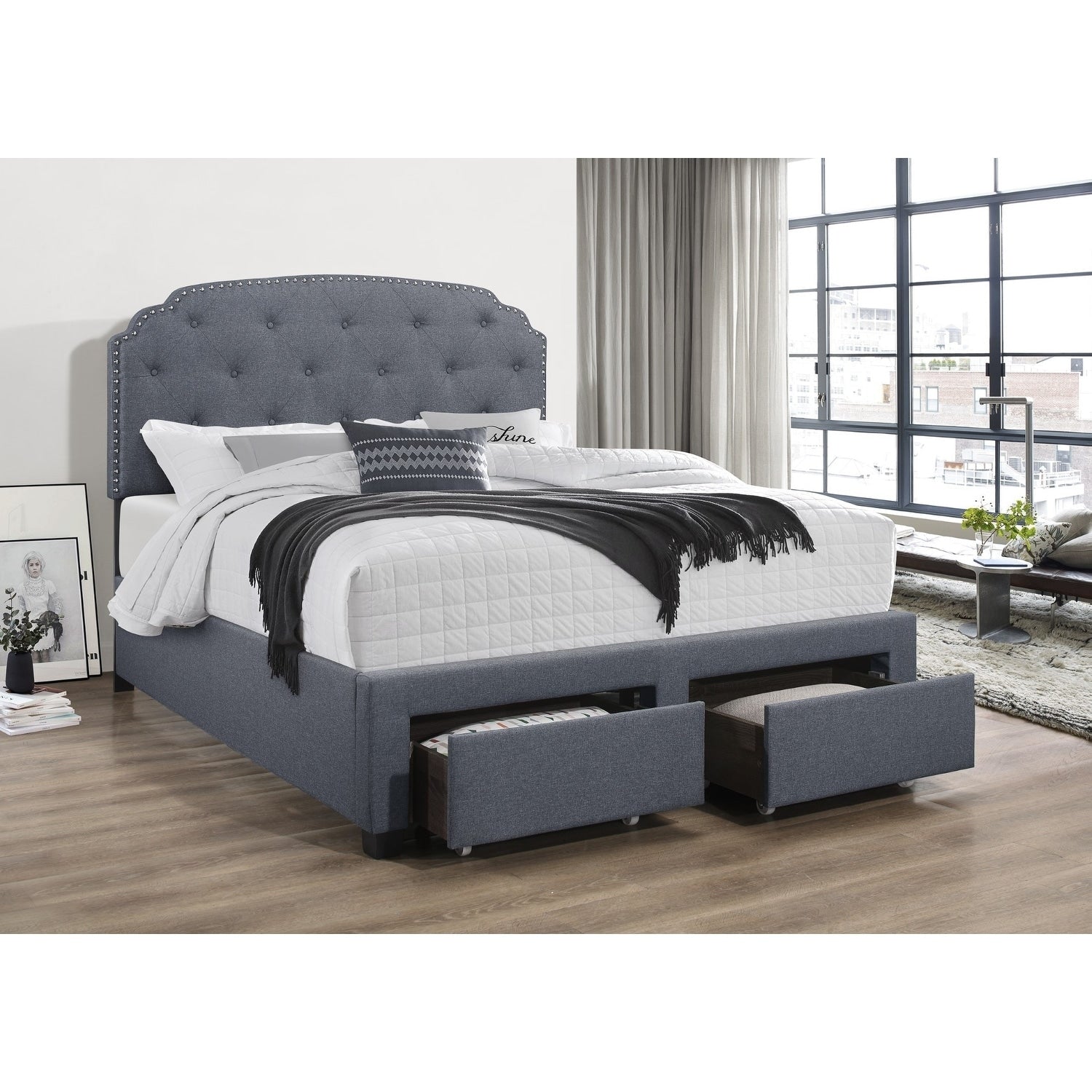 Carolina Panle Bed With Storage