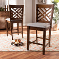 Caron Modern And Contemporary Upholstered 2 Piece Wood Pub Chair Set