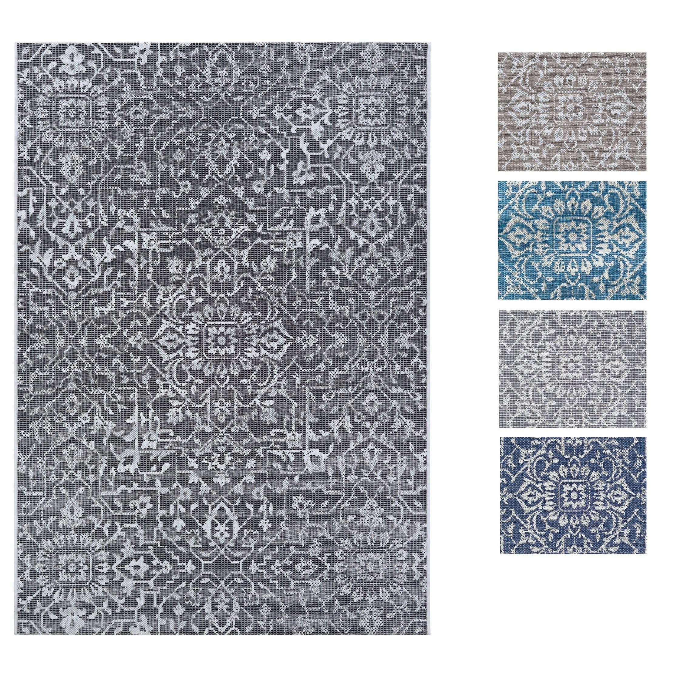 Carriage House Medallion Indoor Outdoor Area Rug 39 X 55